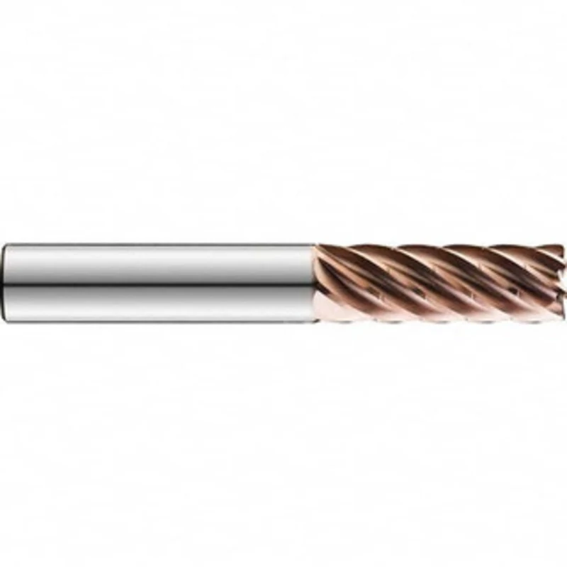 KYOCERA SGS 1/2, 1-1/2 LOC, 1/2 Shank Diam, 3-1/4 OAL, 7 Flute Solid Carbide Square End Mill Single End, Ti-NAMITE-M ...